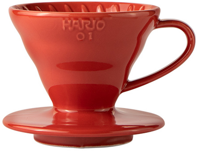 HARIO 好璃奧 V60 01樹脂濾杯 INT 紅色, 樹脂濾杯, 1個