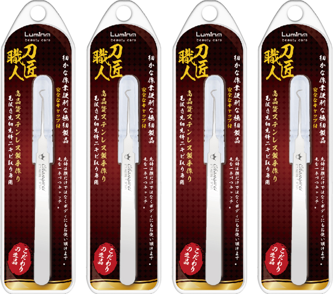Lumina 露蜜 高精密彎粉刺夾, KC-266, 4個