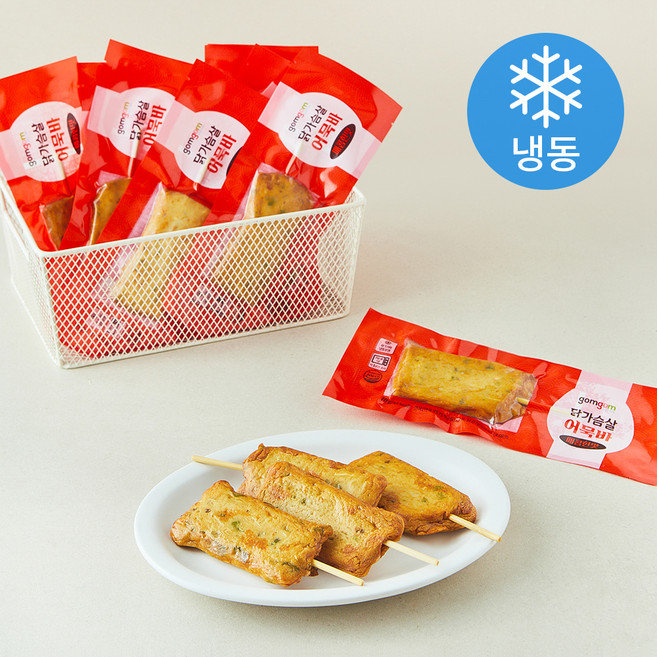 곰곰 닭가슴살 어묵바 매콤한맛 (냉동), 70g, 10개