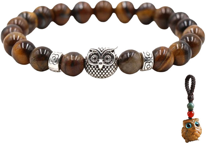 붓다베스트 재물운과 금전운을 부르는 부엉이 염주 + 키링 세트