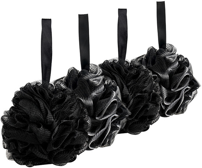 생활공식 빅 샤워볼 2종 x 2p 세트, 블랙 + 다크실버, 1세트