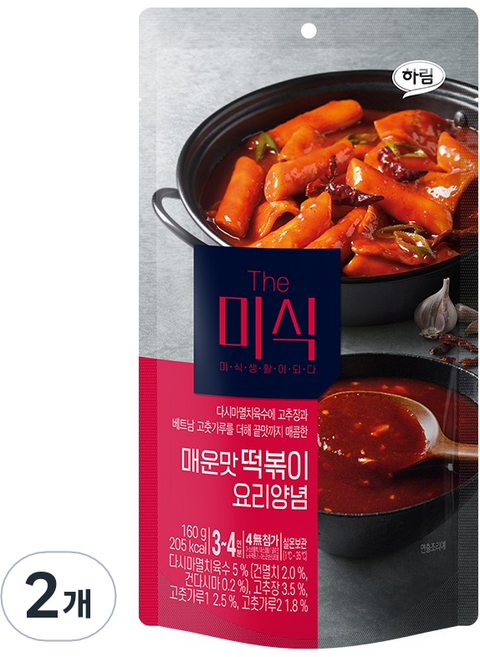 더미식 매운맛 떡볶이 양념, 160g, 2개