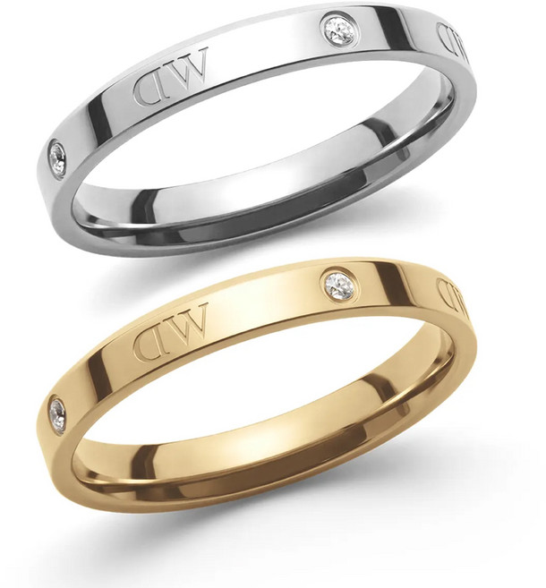 다니엘웰링턴 커플용 CLASSIC LUMINE 크리스탈 장식 패션 반지