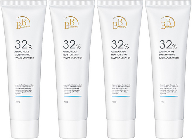 BB AMINO 科研 32%胺基酸 4D全效活膚潔面乳 100g, 4條
