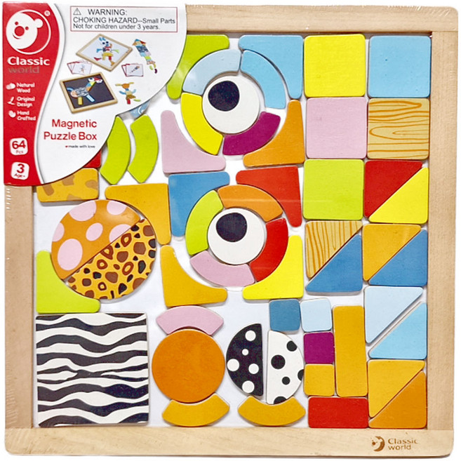 Classic WORLD 客來喜 木製形狀拼圖 3535, 1組, 64片