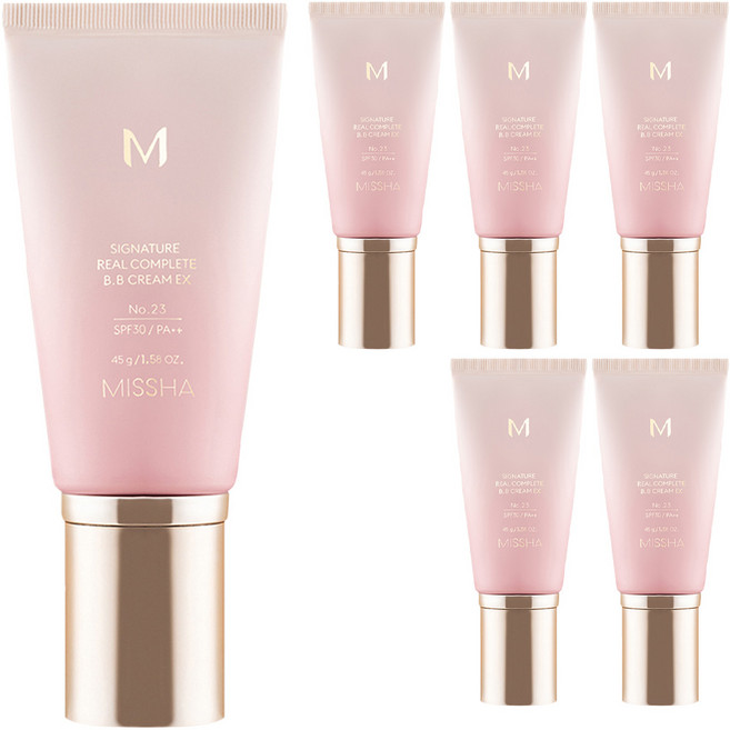 미샤 M 시그너처 리얼 컴플릿 비비크림 EX SPF30 PA++, 23호 차분한 베이지, 45g, 6개