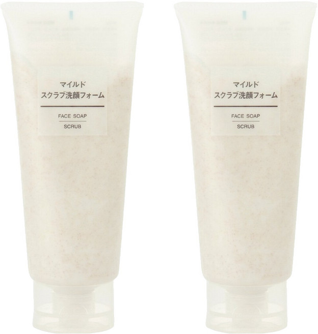 MUJI 無印良品 台灣公司貨 溫和去角質洗面乳, 200g, 2條
