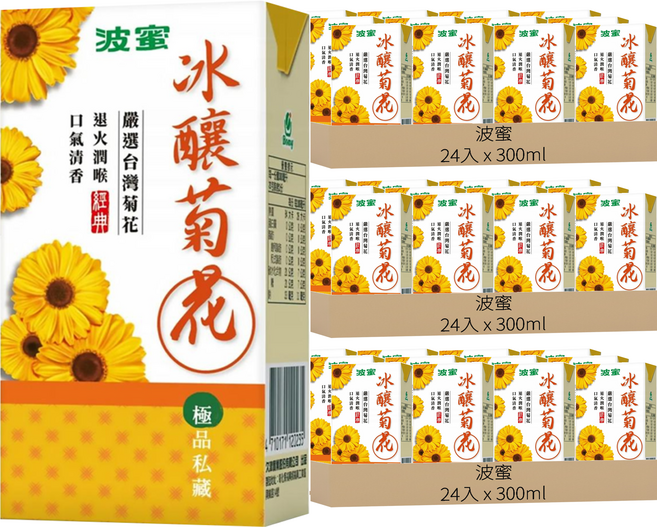 波蜜 冰釀菊花, 300ml, 72入