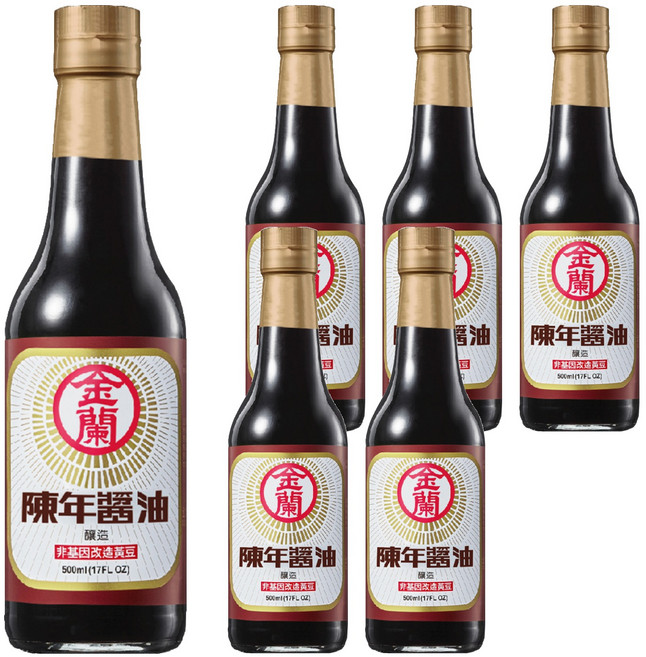 KIMLAN 金蘭 陳年醬油, 500ml, 6瓶