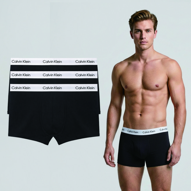 Calvin Klein 凱文克萊 underwear 男士棉質彈性四角內褲 3件組