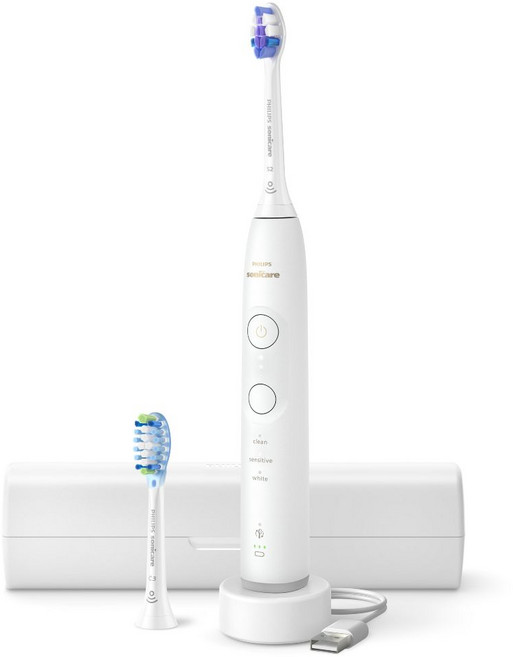 필립스 올 뉴 소닉케어 플러스 전동칫솔, 화이트, 1개, HX7410/08