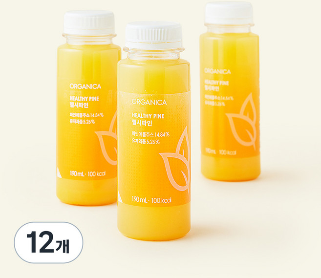 올가니카 헬시파인 과채주스, 190ml, 12개