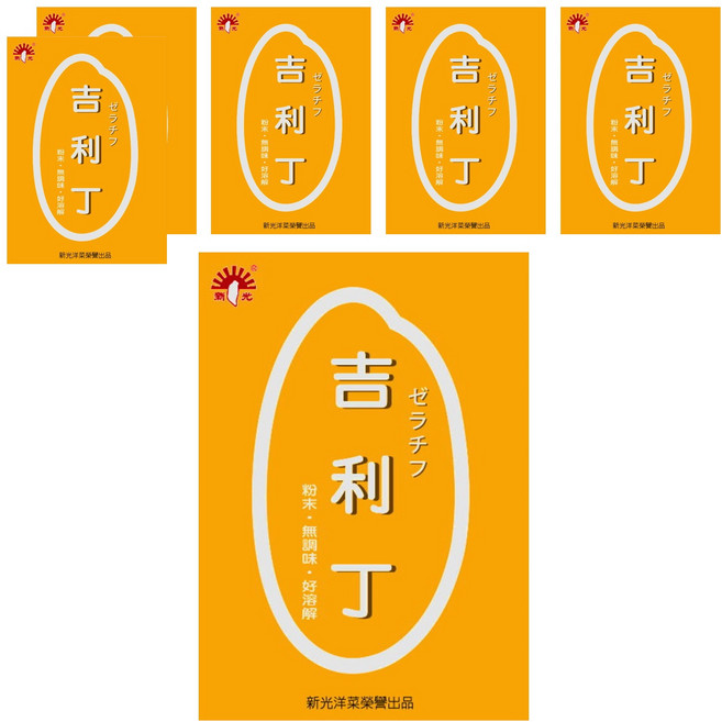 新光洋菜 吉利丁 葷, 200g, 6盒