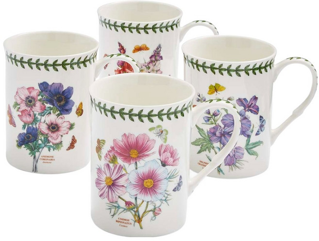 포트메리온 보타닉가든 머그컵 4종 세트, 핑크퍼플, 1세트