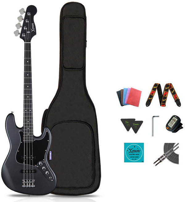 Xenon 입문용 재즈 베이스기타 JB-420, MBK R, 무광블랙 R, 1개