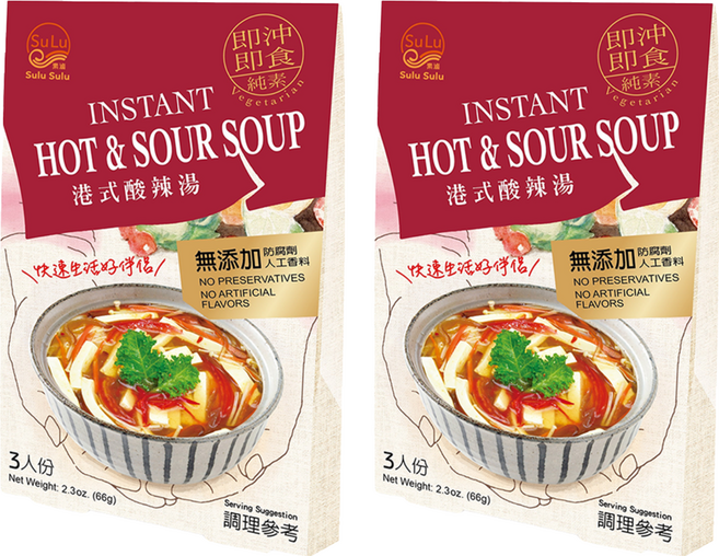 承昌食品 Sulu Sulu 素滷 港式酸辣湯 純素, 2個, 66g