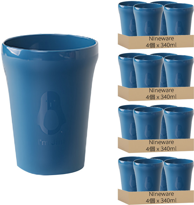 Nineware Friends系列 派對杯 藍色, 340ml, 1個, 16個