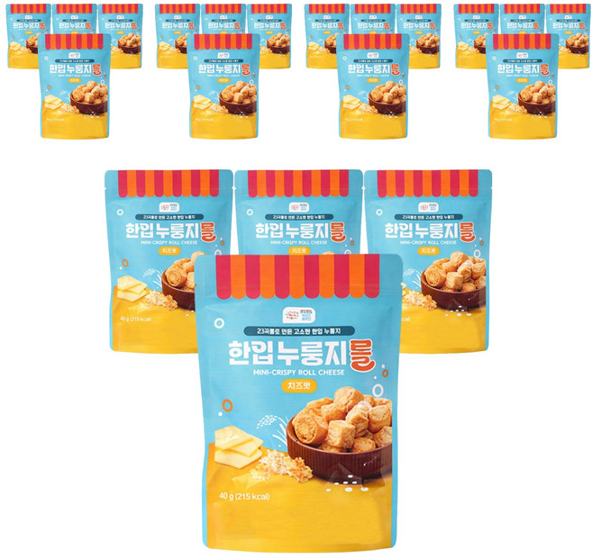 후르츠방앗간 한입 누룽지롤 치즈맛, 40g, 20개