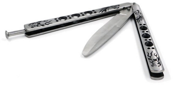 고급 타이거 드래곤 실버 칼모양 무나사 스프링렛지 발리송 Di-31, 1개