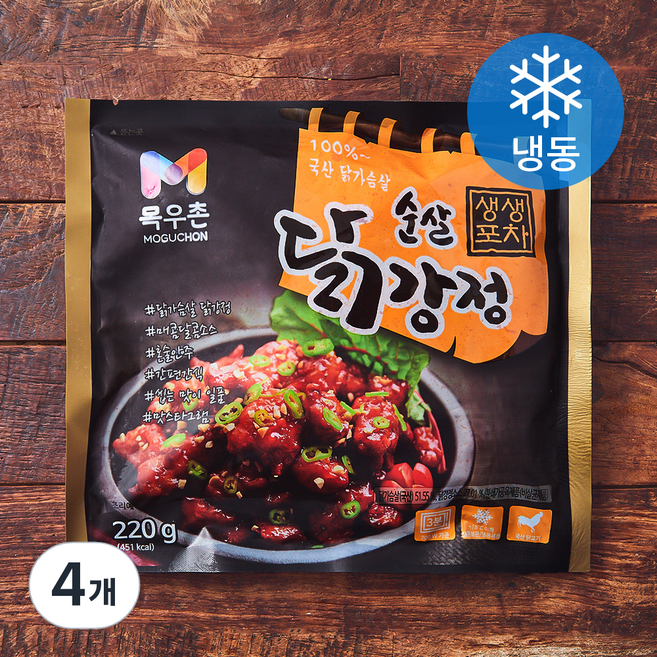 목우촌 생생포차 순살닭강정 (냉동), 220g, 4개