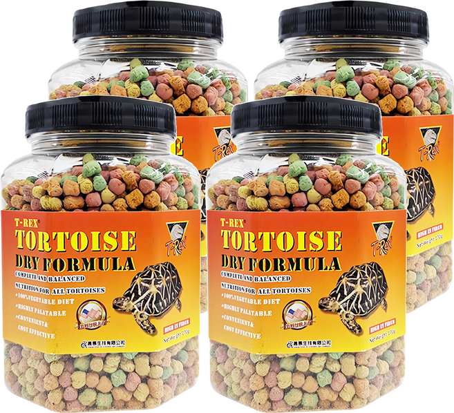 T-Rex Pet 陸龜專用彩色飼料, 170g, 4罐