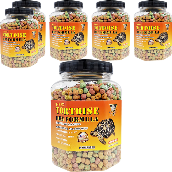 T-Rex Pet 陸龜專用彩色飼料, 170g, 6罐