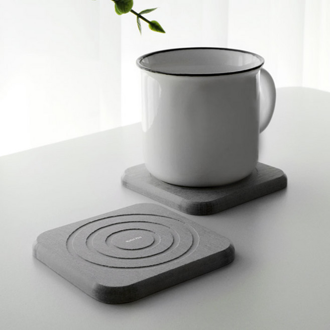 마켓플랜 세라믹 규조토 받침대 트레이, 그레이, 2개