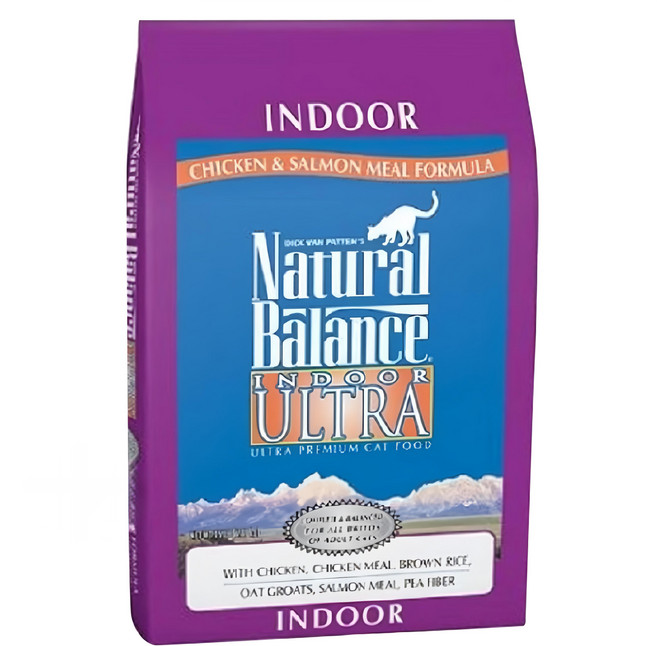NATURAL BALANCE 特級室內貓調理配方乾飼料, 雞肉+鮭魚, 6lb, 1袋