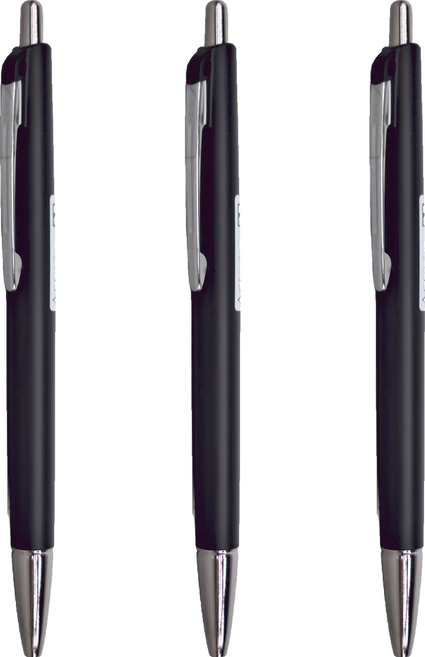 PILOT 百樂 輕油筆500型 0.5mm, 霧黑色, 3支