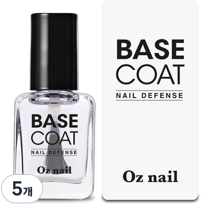 오즈네일 디펜스 네일 베이스 코트, 8ml, 투명, 5개