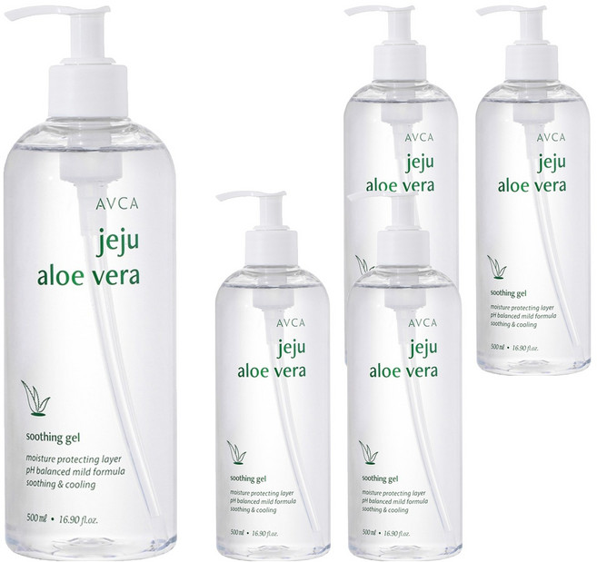 아브카 제주 알로에 베라 수딩 젤, 500ml, 5개