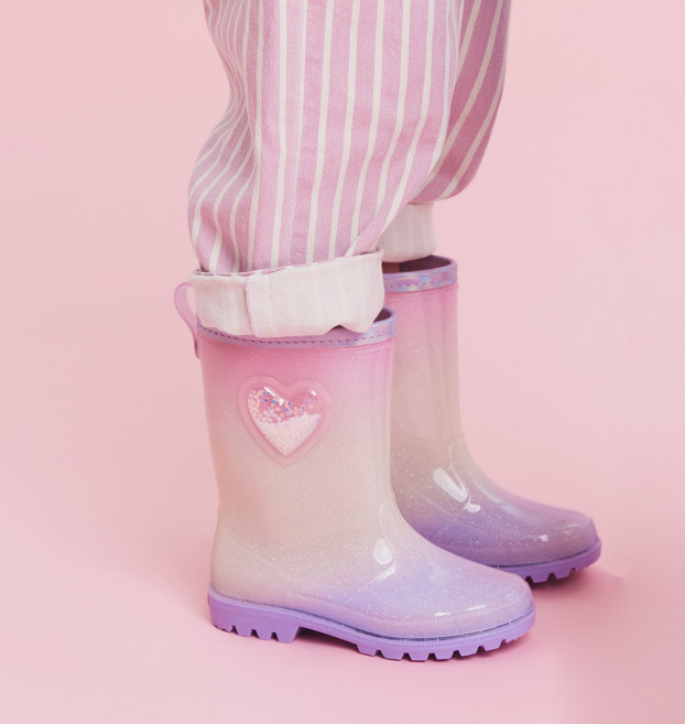 슈펜키즈 여아용 하트 그라데이션 레인부츠 VKTM78S03