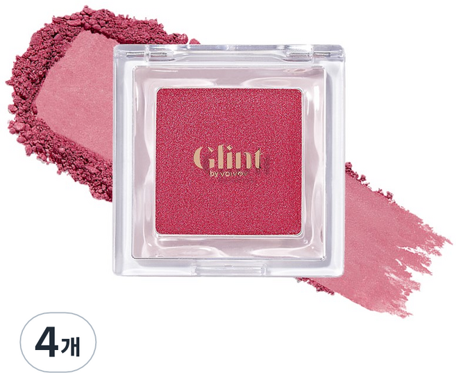 Glint 베이크드 블러쉬 블러셔 2.4g, 05 스트로베리 스모크, 4개
