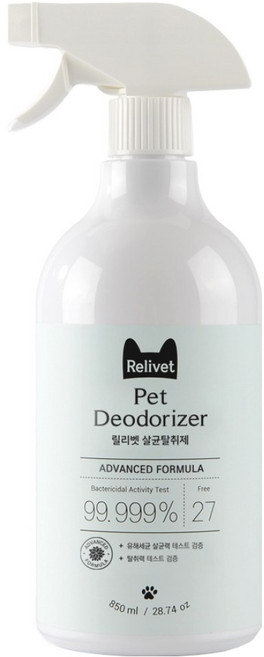 Relivet 살균탈취제, 850ml, 1개