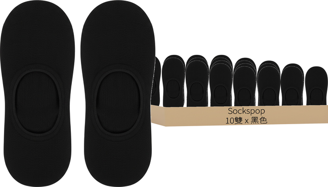Sockpiens 女用絕不脫落前腳趾加強隱形襪 10雙