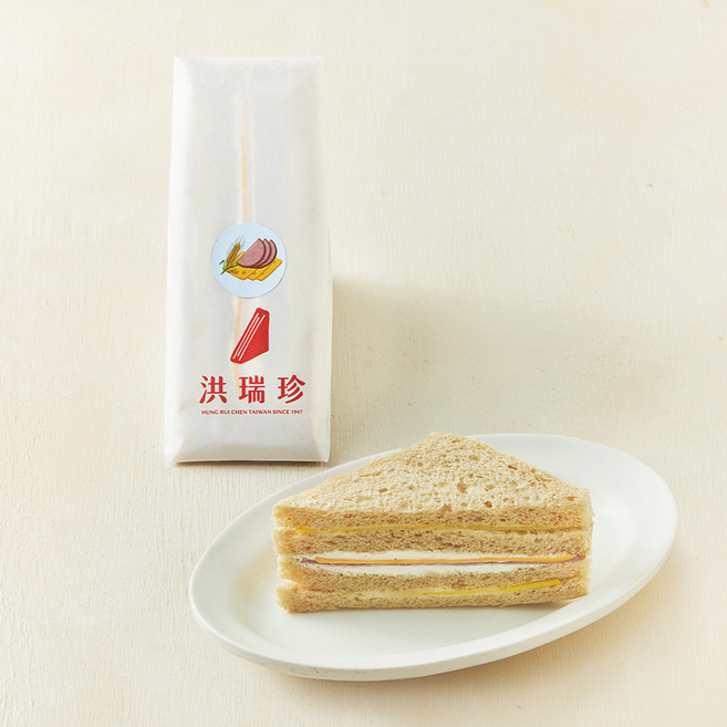 홍루이젠 호밀빵 햄치즈 샌드위치, 74g, 1개