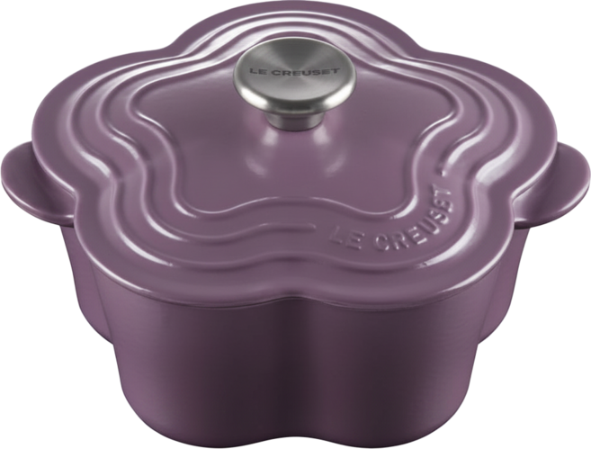 LE CREUSET 山茶花鐵鍋 鋼頭 3190g 2L, 1個, 20cm, 水晶紫