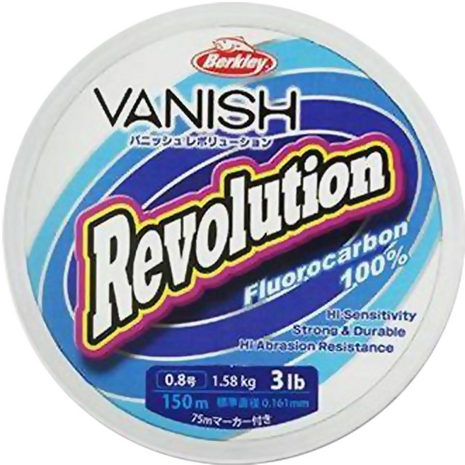 Berkley 貝克力 VANISH Revolution 碳纖線 JVR150 150m 4lb, 1個, 透明