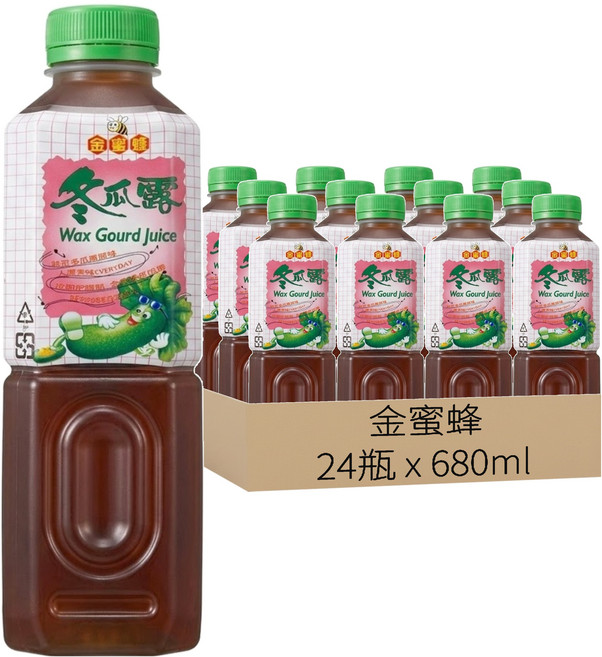 金蜜蜂 冬瓜露, 680ml, 24瓶