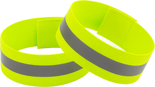 리브온 반사 미러 러닝 자전거 야광밴드, 네온그린, 2개