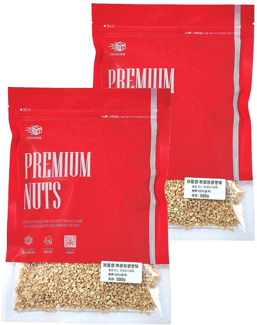 다다모마켓 볶음 땅콩 분태, 500g, 2개