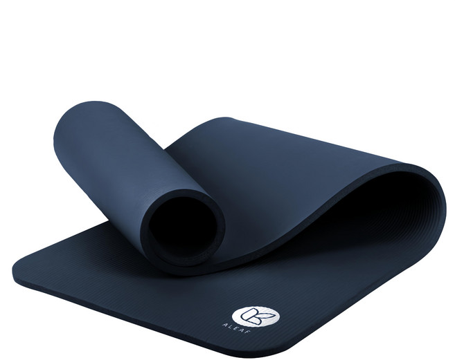 ALEAF NBR 20mm 瑜珈墊 + 運動指南海報, 深藍色, 1個