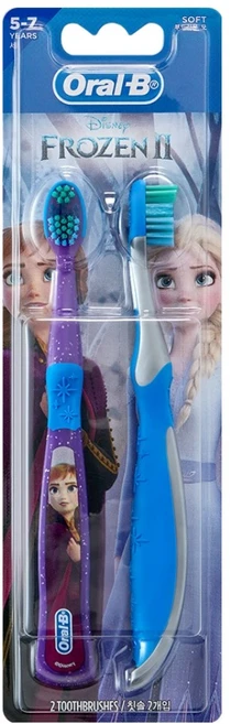 오랄비 스테이지스 어린이 칫솔 3단계, 프로즌, 1개, 2개입 - 쿠팡