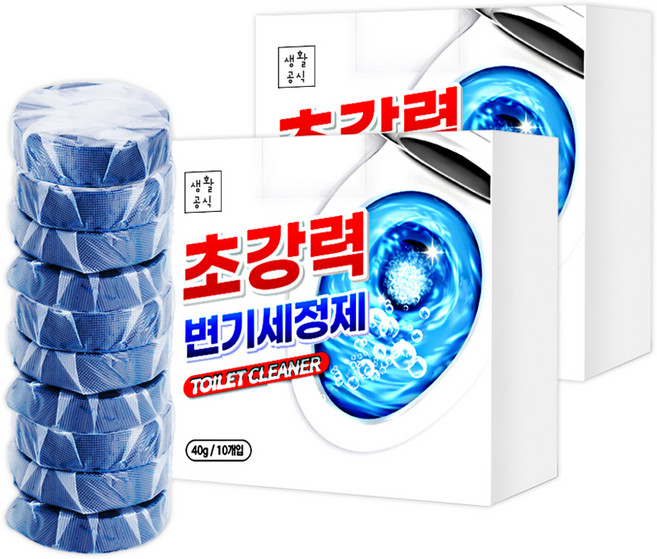 생활공식 초강력 변기세정제 10p, 40g, 2개