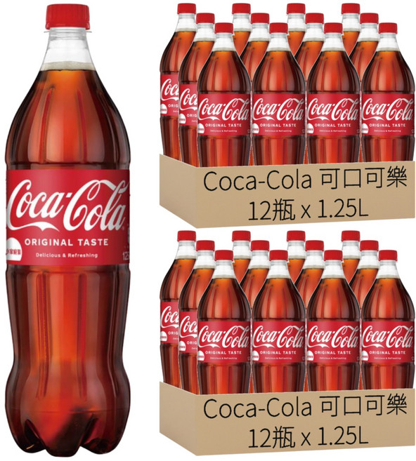 Coca-Cola 可口可樂, 1.25L, 24瓶