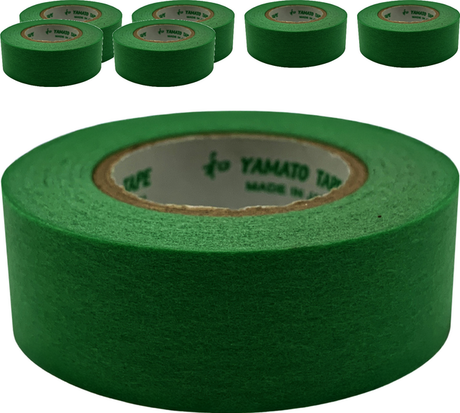 YAMATO 和 和紙遮蔽膠帶 18m x 16mm Y505綠色 7捲, 1包