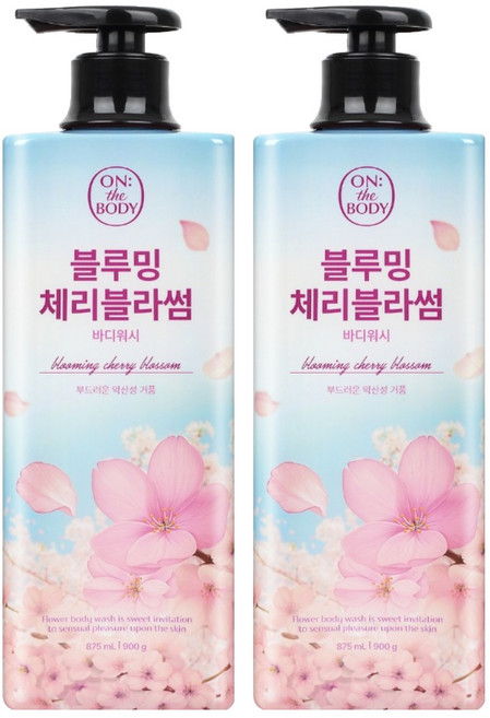 온더바디 바디워시 체리블라썸, 900g, 2개