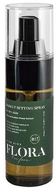 STAR KING 星之冠 FLORA 水感保濕定妝噴霧 乾性肌 50ml, 1瓶