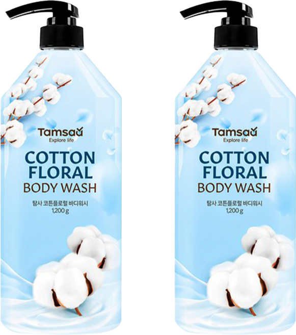 Tamsaa 香氛沐浴乳 棉花花香, 1.2kg, 2瓶
