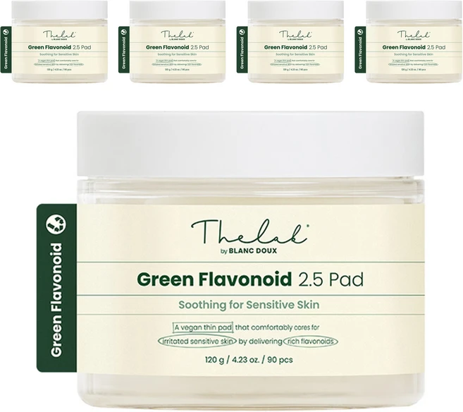 [비건뷰티] 더랩바이블랑두 그린 플라보노이드 2.5 패드 120g, 90매입, 5개 - 쿠팡